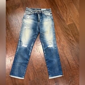 AG Adriano Goldschmied Womens The Isabelle High Rise Straight Crop Sz 28